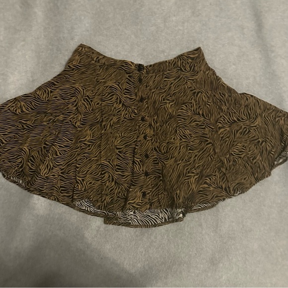 Urban Outfitters Brown Zebra Print Skirt size XS - Picture 1 of 6